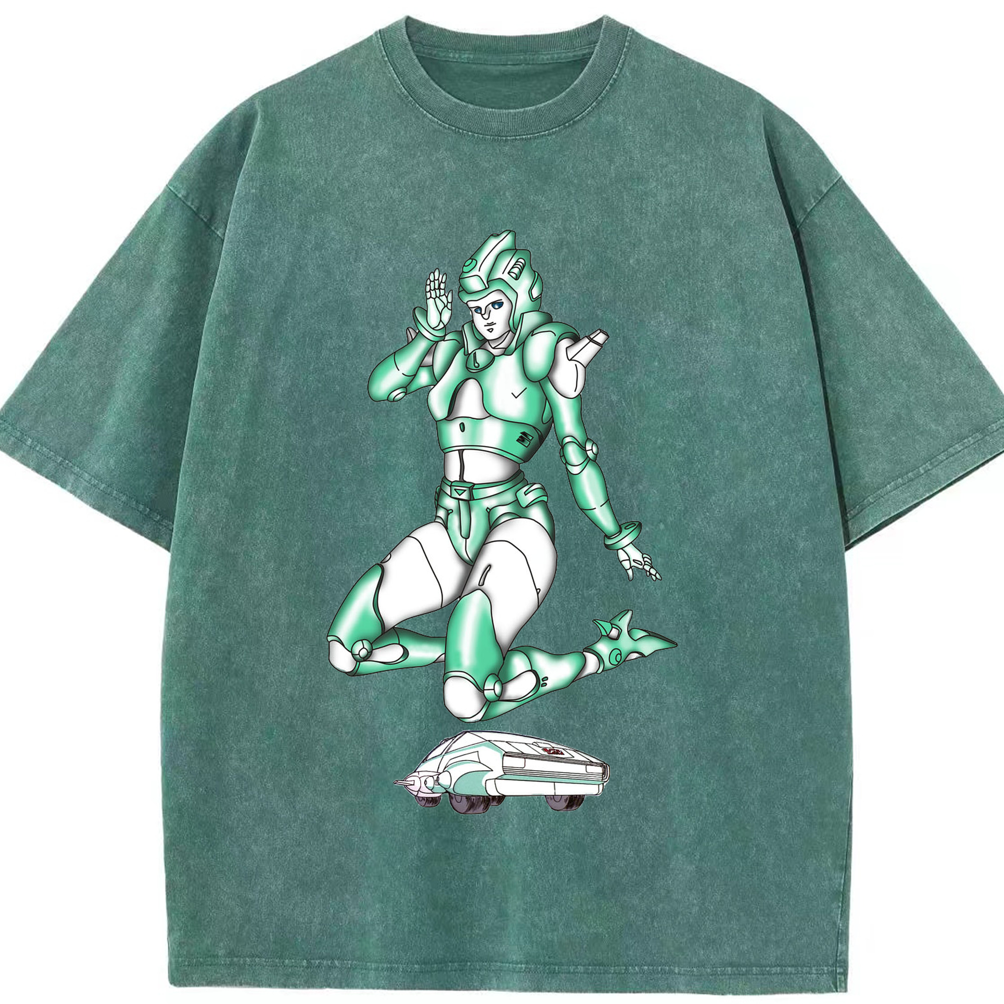 （画像用）  綿100% ヴィンテージ風 半袖Tシャツ（フロントプリント）